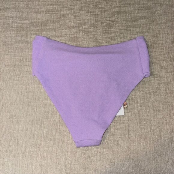 Anthro x Agua Bendita Lily High-Rise Bikini Bottoms Lilac Purple Korin Large NEW - Picture 8 of 12